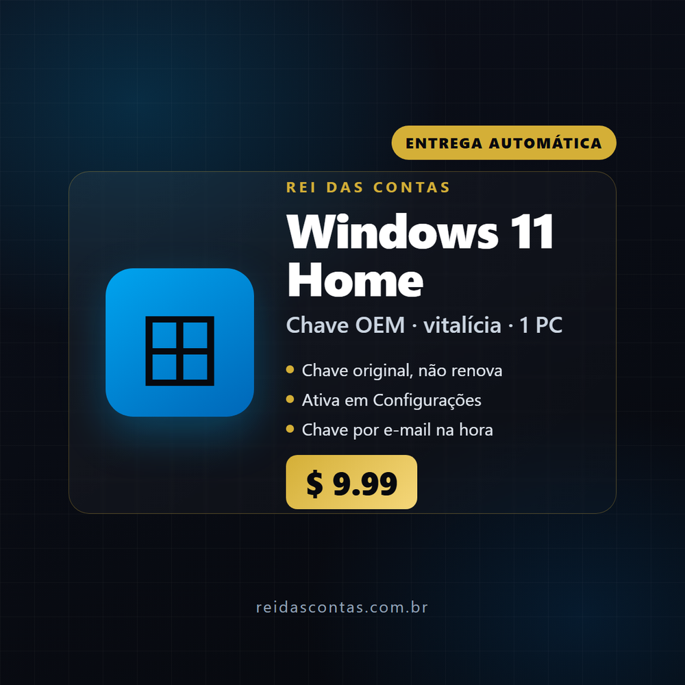 Windows 11 Home | Chave OEM (1 PC), sem renovação