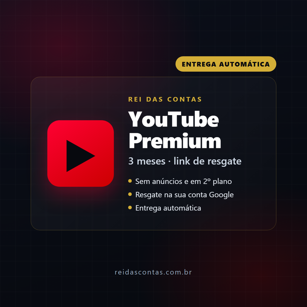 YouTube Premium - 3 meses (link de resgate)